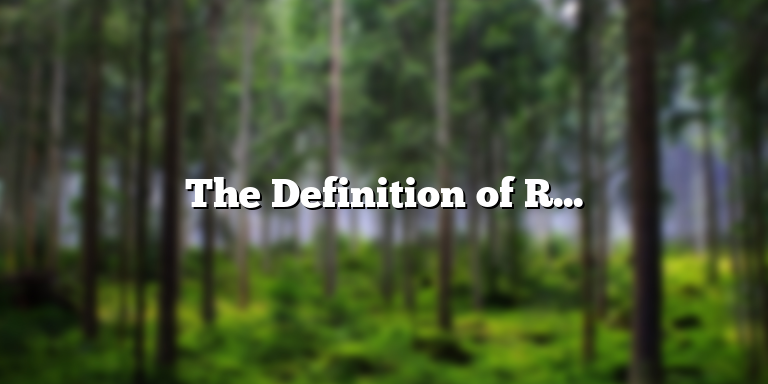 The Definition of Resilience in the Workplace